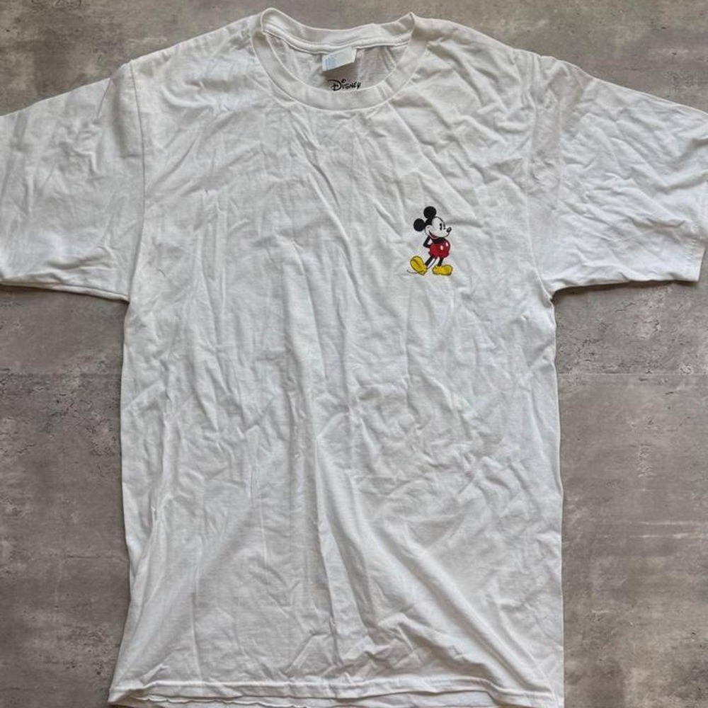 Disney Mickey Mouse Port & Company White Short Sleeve T-Shirt Small